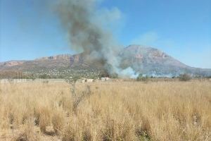 VIDEO | Se declara un incendio en el Barranco de la Hiedra de Xàbia, muy cerca del Montgó