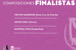 Fervor en Gandia: Monte Sión y Santísima Cruz aspiran a ganar el i concurso de composición de marchas procesionales de Semana Santa