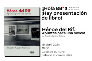 El escritor Rodolfo Castro Galiana presenta en Burjassot su obra Héroe del Rif. Apuntes para una novela