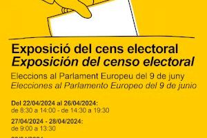 El Ayuntamiento expone a partir del lunes el censo electoral para que pueda ser consultado por la ciudadanía
