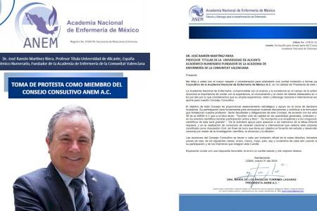 El professor José Ramón Martínez Riera s’incorpora al Consell Consultiu de l’Acadèmia Nacional d’Infermeria de Mèxic