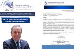 El profesor José Ramón Martínez Riera se incorpora Consejo Consultivo de la Academia Nacional de Enfermería de México