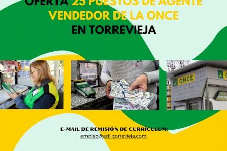 Empleo en Torrevieja: La ADL  oferta 25 puestos de agente de vendedor de la ONCE