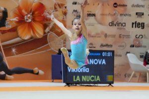 La gimnasta Viktoriia Narimanova quedó octava en el Nacional Base de Rítmica
