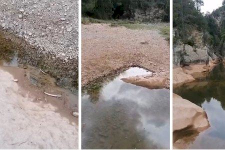 VIDEO | El río Mijares ya empieza a agonizar ante la falta de lluvias: "Mirad qué desgracia"