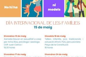 El Ayuntamiento de Almenara programa talleres, música y un ciclo de conferencias para celebrar el Día Internacional de las Familias