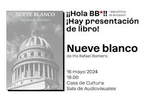Pío Rafael Romero presenta en la Casa de Cultura de Burjassot su libro Nueve blanco