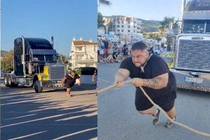 Un borrianenc intentarà batre el rècord d'Espanya arrossegant dos camions amb els seus dos remolcs