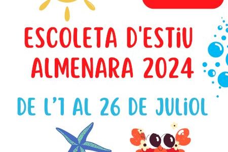 El miércoles 12 de junio comenzarán las incripciones para l'Escoleta d'Estiu d'Almenara