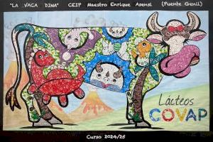 La sorprendente ‘vaca solidaria’ que rinde homenaje a la DANA valenciana y conquista un concurso escolar - (foto 2)