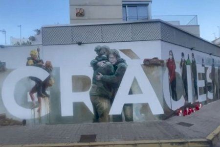 Alfafar estrena un mural gegant en homenatge als voluntaris de la DANA: "Ha sigut una cosa molt especial"