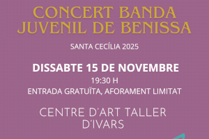 La Societat Lírica i Musical de Benissa celebra Santa Cecília a partir del dissabte 15 de novembre de 2025