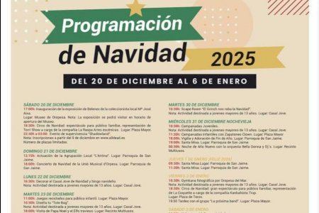 Oropesa del Mar programa cerca de tres semanas de actividades navideñas para todos los públicos