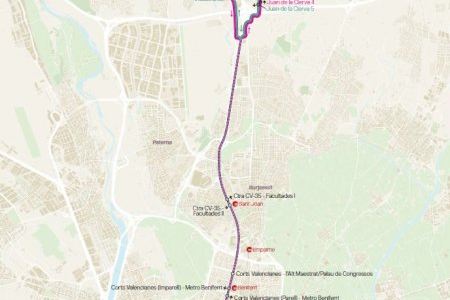 La línia 144 del Parc Tecnològic de Paterna recupera el seu recorregut directe i redueix el temps de viatge a València