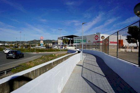 El itinerario peatonal ya conecta con seguridad Xàtiva y el centro comercial