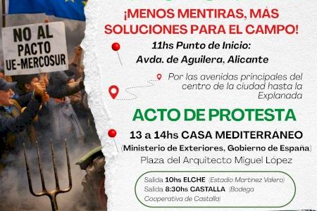 ASAJA convoca una tractorada por el centro de Alicante el próximo 22 de enero ASAJA convoca una tractorada por el centro de Alicante el próximo 22 de enero