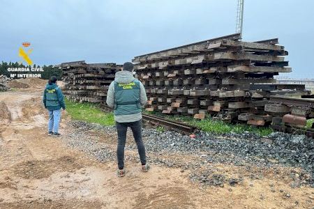 Cae una trama que robó desde 2024 más de 30 toneladas de material ferroviario en Castellón aprovechando obras en la vía