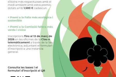 Alzira premiarà el compromís ambiental i cívic de les comissions falleres