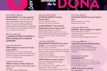 Amplia programación en Bocairent con motivo del 8 de marzo