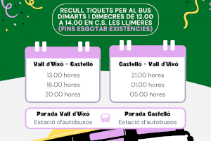 L’Ajuntament de la Vall d’Uixó posa en marxa un servei especial d’autobús per al Dia del Pregó de la Magdalena - (foto 2)