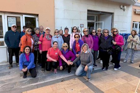El Centro Integral de Mayores de Sueca celebra el 8M con una caminata saludable y un almuerzo popular