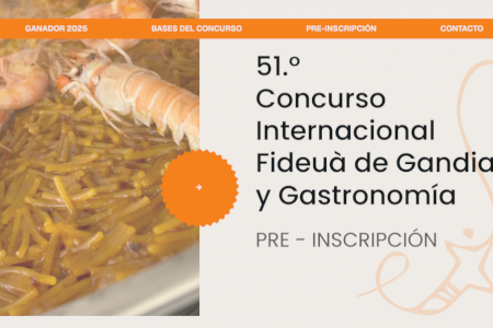 Abierta la preinscripción para el 51º Concurso Internacional de Fideuà de Gandia