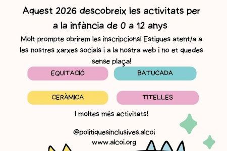 Nuevo programa de actividades 'Infancia Activa: Crecer Jugando' nacido de los presupuestos participativos de Alcoi