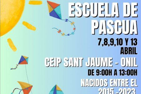 El Ayuntamiento de Onil ofrece la Escuela de Pascua para facilitar la conciliación familiar durante las vacaciones escolares
