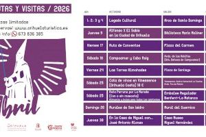 Orihuela presenta su programación de rutas y visitas turísticas para abril de 2026 - (foto 2)