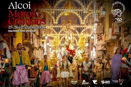 La imagen promocional de las Fiestas de Moros y Cristianos 2026 sitúa a Sant Jordi y el Año Jubilar como grandes reclamos turísticos