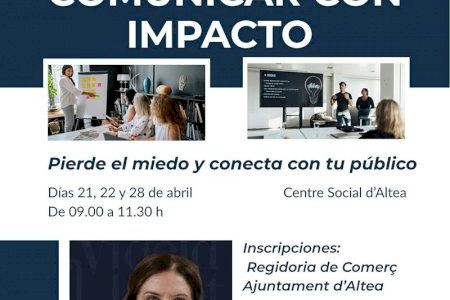 Altea organitza un curs pràctic per a parlar en públic i comunicar amb impacte