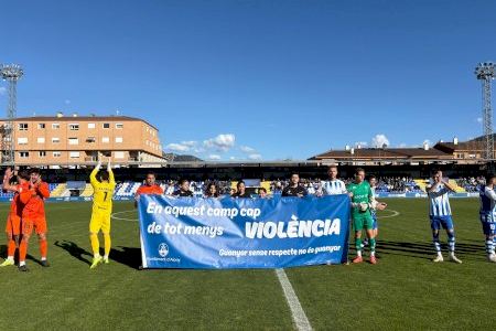 Alcoi visibilitza la campanya contra la violència en l'esport al Camp Municipal del Collao i al Pavelló Miguel Sarasa