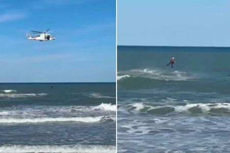 Rescate en el mar en Sueca durante Semana Santa: un helicóptero evacúa a una joven que no podía salir del agua