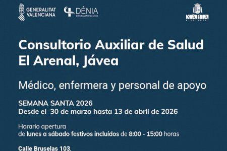 El Departamento de Salud de Dénia refuerza la atención sanitaria en la costa durante Semana Santa
