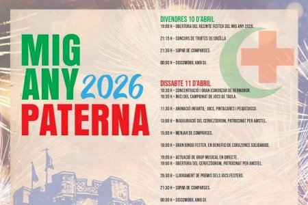 Las comparsas de Paterna celebran su Mig Any Fester del 10 al 12 de abril