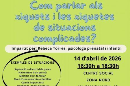 L'Ajuntament d'Alcoi organitza una xerrada per a ajudar les famílies a explicar situacions complicades als infants