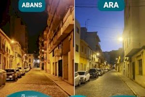 El canvi de lluminàries arriba al nucli urbà d'Oliva