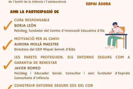 Alcoi acollirà una nova edició de les Jornades Paideia centrades en la creació d'entorns segurs per a la infància i l'adolescència