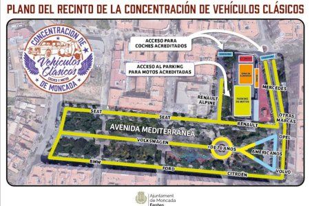 Moncada acoge la VII Concentración de Vehículos Clásicos con más de 600 participantes inscritos con vehículos de más de 35 años de edad.