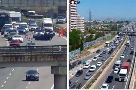 Dimarts de col·lapse total a València: un accident bloqueja la V-30 i provoca embossos quilomètrics