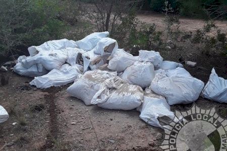 Indignación en Oropesa del Mar: sorprendido arrojando escombros en un paraje natural