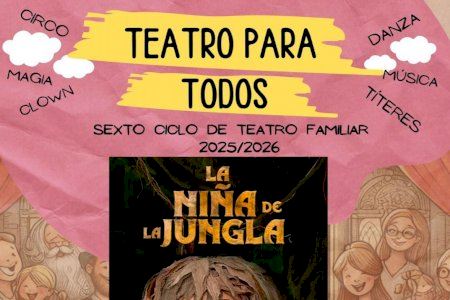 El domingo, 17 de mayo, finaliza la 6ª edición de “teatro para todos” con el espectáculo de títeres “la niña de la jungla” en Torrevieja
