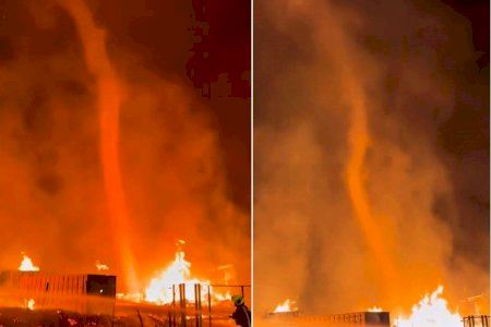 VÍDEO | Un ‘fire whirl’, el espectacular fenómeno que ha dejado el incendio de Onda