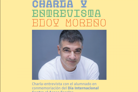 Eloy Moreno charlará con el alumnado de Burjassot en una nueva acción formativa con motivo del Día Internacional contra el Acoso Escolar