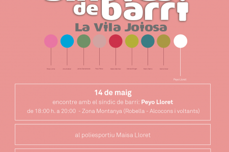 El Ayuntamiento de Villajoyosa continúa con los encuentros de Síndic de Barri con Peyo Lloret en la Robella-Alcocons