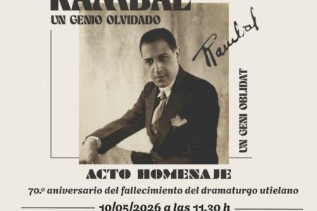 El próximo domingo, Utiel rinde homenaje a su ilustre dramaturgo Enrique Rambal coincidiendo con el 70 aniversario de su muerte