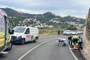Un ciclista resulta herido tras un accidente entre el Poble Nou de Benitatxell y Teulada