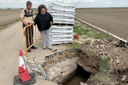 El Ayuntamiento invierte 41.000 euros en la reparación de caminos rurales afectados por la rotura de conducciones de agua