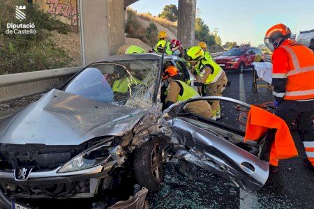 Tres heridos en el accidente de la N-340 entre Almassora y Castelló, uno de ellos en estado grave