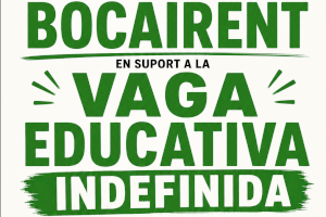 Docentes de Bocairent convocan una concentración en el marco de la Huelga Educativa Indefinida en la Comunitat Valenciana
